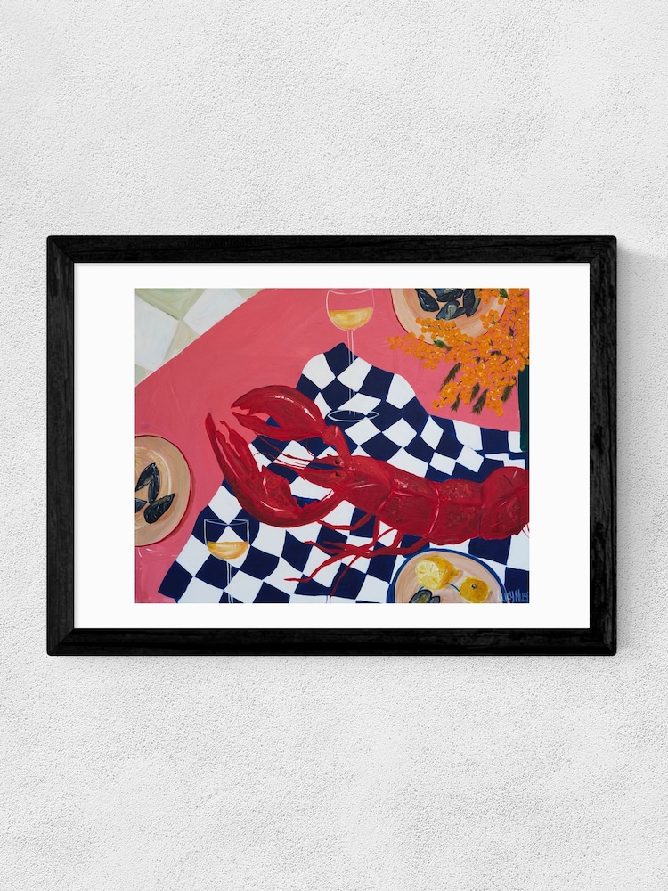 East End Prints Black Sea View Wall Art Print by Lucy Muss - Image 2 of 2