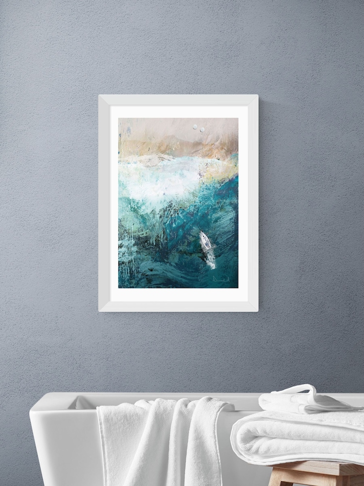 East End Prints White Azure Walk Wall Art Print by Dan Hobday - Image 1 of 2 East End Prints White Azure Walk Wall Art Print by Dan Hobday - Image 1 of 2