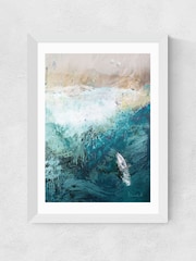 East End Prints White Azure Walk Wall Art Print by Dan Hobday - Image 2 of 2