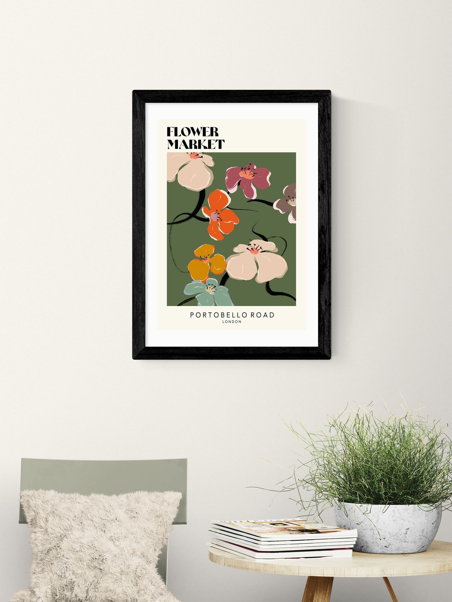 Buy East End Prints Black Portobello Road Wall Art Print by Luxe Poster ...