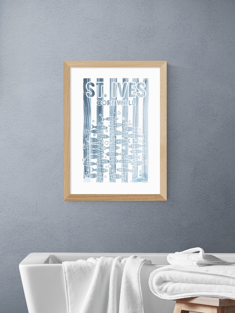 East End Prints Oak St Ives Wall Art Print by Cartissi - Image 1 of 2 East End Prints Oak St Ives Wall Art Print by Cartissi - Image 1 of 2