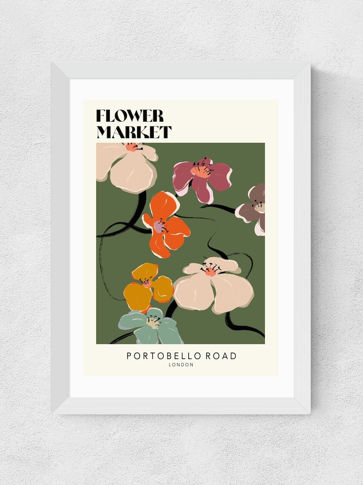 East End Prints White Portobello Road Wall Art Print by Luxe Poster Co - Image 2 of 2