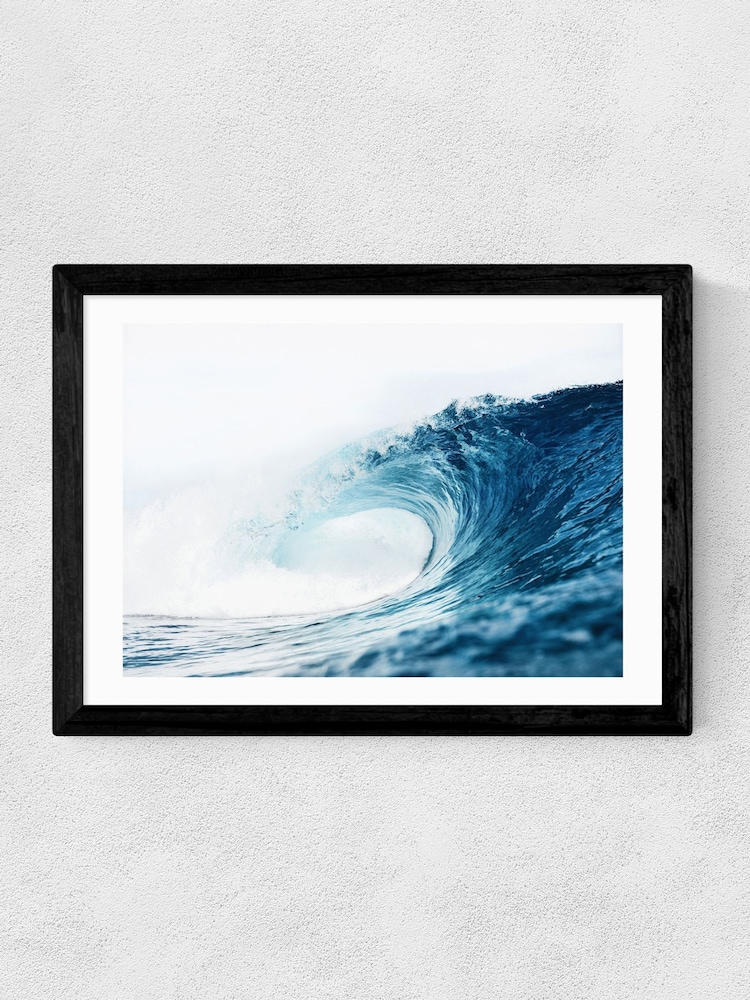 East End Prints Black Mega Wave Wall Art Print by Sisi and Seb - Image 2 of 2 East End Prints Black Mega Wave Wall Art Print by Sisi and Seb - Image 2 of 2