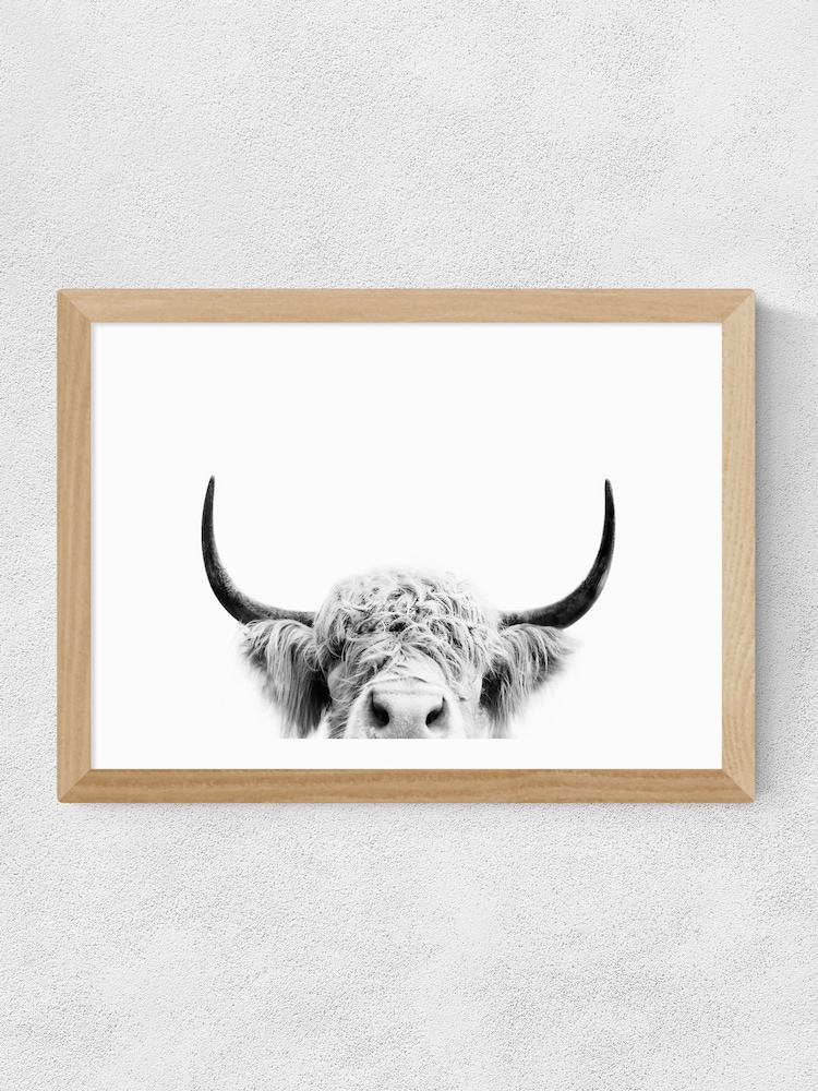 East End Prints Oak Peeking Cow Wall Art Print by Sisi and Seb - Image 2 of 2 East End Prints Oak Peeking Cow Wall Art Print by Sisi and Seb - Image 2 of 2