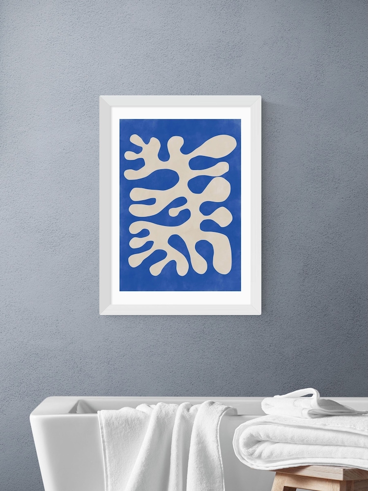 East End Prints White Shapes Poster Wall Art Print by The Print Republic - Image 1 of 2 East End Prints White Shapes Poster Wall Art Print by The Print Republic - Image 1 of 2
