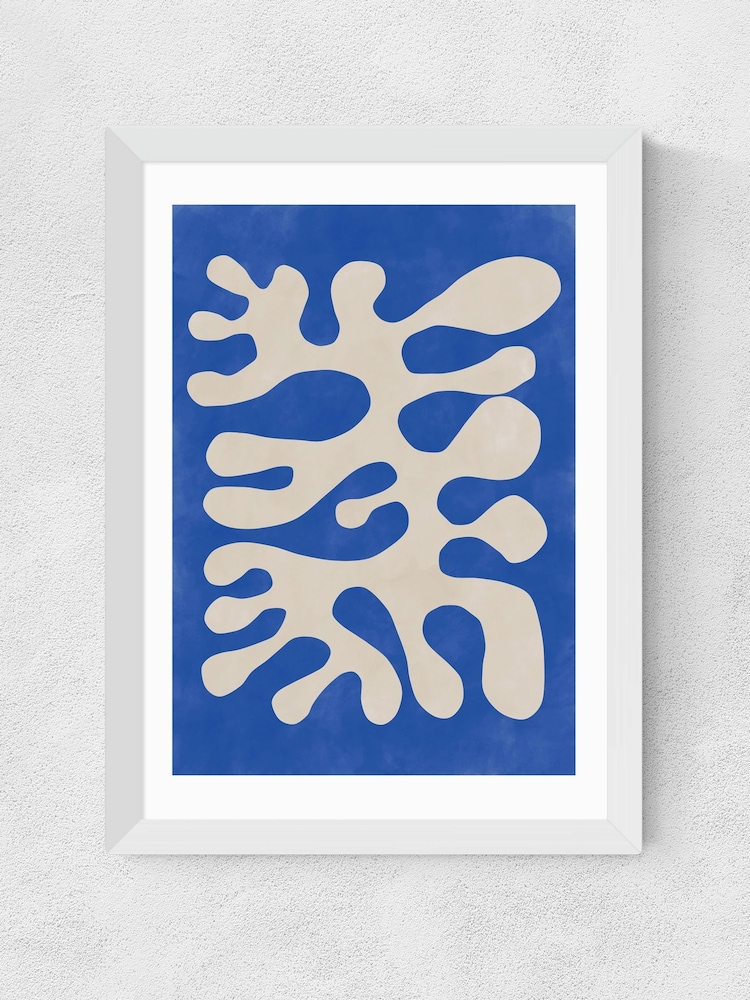 East End Prints White Shapes Poster Wall Art Print by The Print Republic - Image 2 of 2 East End Prints White Shapes Poster Wall Art Print by The Print Republic - Image 2 of 2