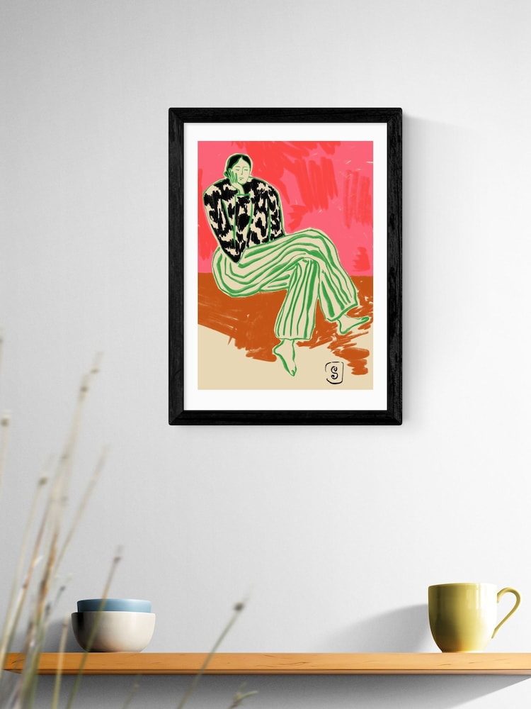 East End Prints Black Calm Wall Art Print by Sandra Poliakov - Image 1 of 2 East End Prints Black Calm Wall Art Print by Sandra Poliakov - Image 1 of 2