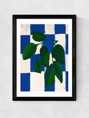 East End Prints Black Checkered Greenery Wall Art Print by Merel Takken - Image 2 of 2
