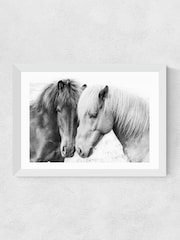 East End Prints White Horse Love Wall Art Print by Sisi and Seb - Image 2 of 2