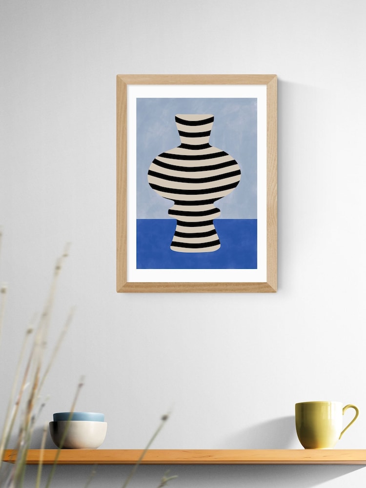 East End Prints Oak Blue Still Life Poster III Wall Art Print by The Print Republic - Image 1 of 2 East End Prints Oak Blue Still Life Poster III Wall Art Print by The Print Republic - Image 1 of 2