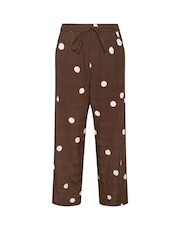 PixieGirl Petite Brown Polka Dot Wide Leg Trousers - Image 5 of 5