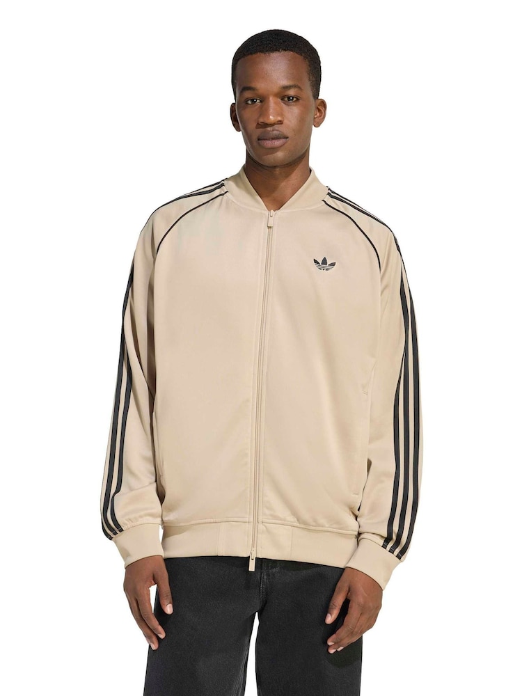 adidas Originals Cream SST Adicolor Classics Loose Track Top - Image 1 of 6