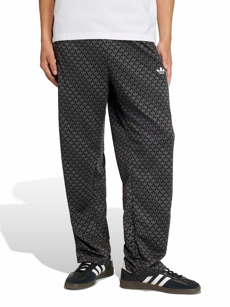 adidas Originals Black Firebird Loose Monogram  Tracksuit Joggers - Image 1 of 6