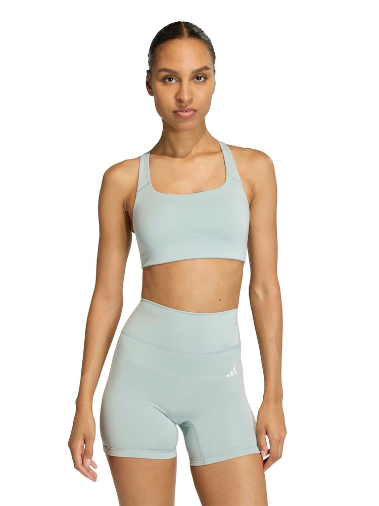 adidas Green Optime Workout Medium Support Bra - Image 1 of 9