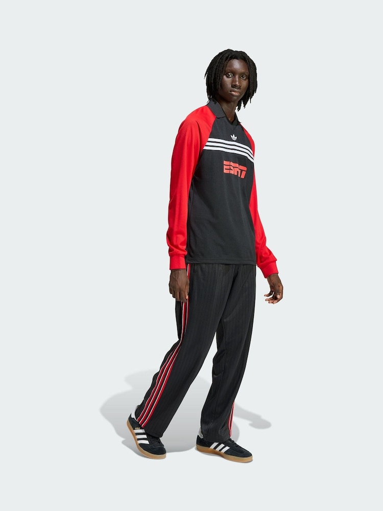 adidas Originals Black Firebird Loose Pinstripes Track Tracksuit Bottoms - Image 1 of 5