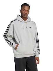adidas Originals Grey Adicolor Classics 3-Stripes Hoodie - Image 1 of 6