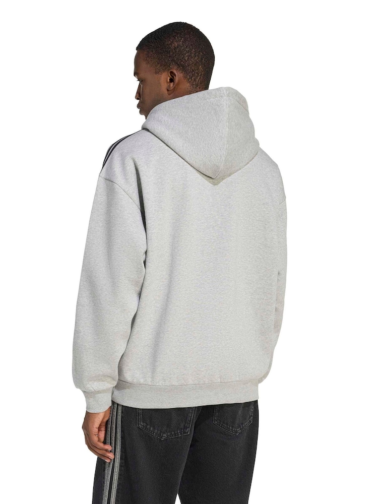 adidas Originals Grey Adicolor Classics 3-Stripes Hoodie - Image 2 of 6
