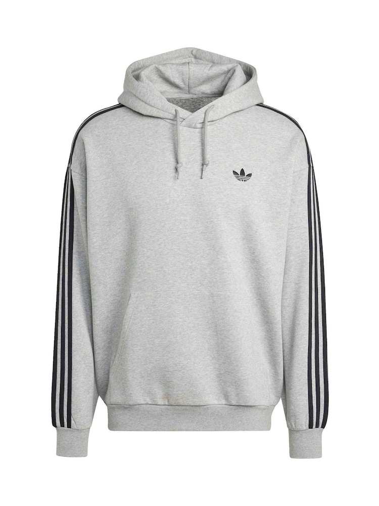 adidas Originals Grey Adicolor Classics 3-Stripes Hoodie - Image 6 of 6