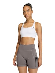 adidas White Optime Workout Medium Support Bra - Image 1 of 7