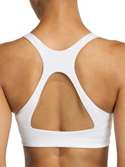 adidas White Optime Workout Medium Support Bra - Image 5 of 7