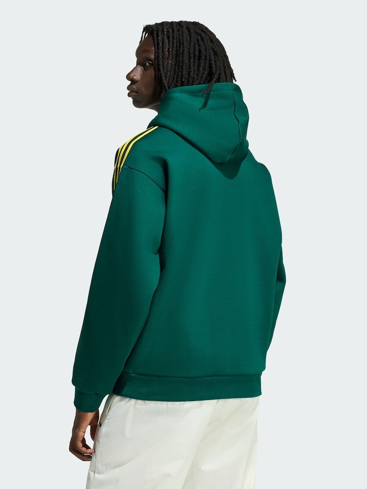 adidas Originals Green Tipped Stripes Hoodie - Image 2 of 5