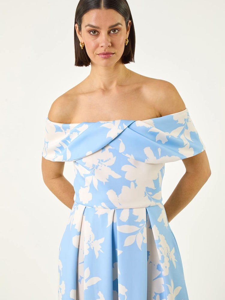 striped a line midi dress Women's What’s to Come Blue Stripe Belted Button Front Midi Dress | Size: L