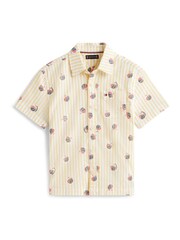 Tommy Hilfiger Yellow Print Ithaca Stripe Short Sleeve Oxford Shirt - Image 5 of 5