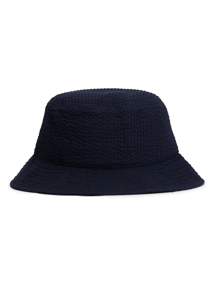 Tommy Hilfiger Blue Wavy Flag Seersucker Bucket Hat - Image 2 of 5