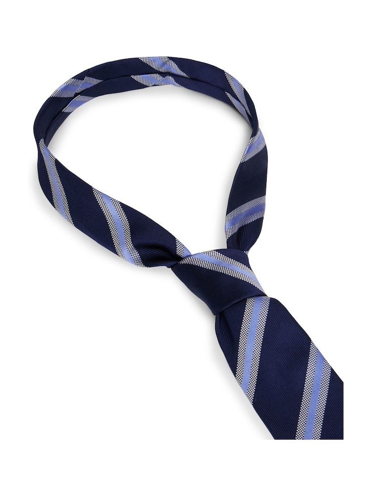 Tommy Hilfiger ピュアシルク ジャカード ダイアゴナルストライプ タイ - 画像 3 / 3