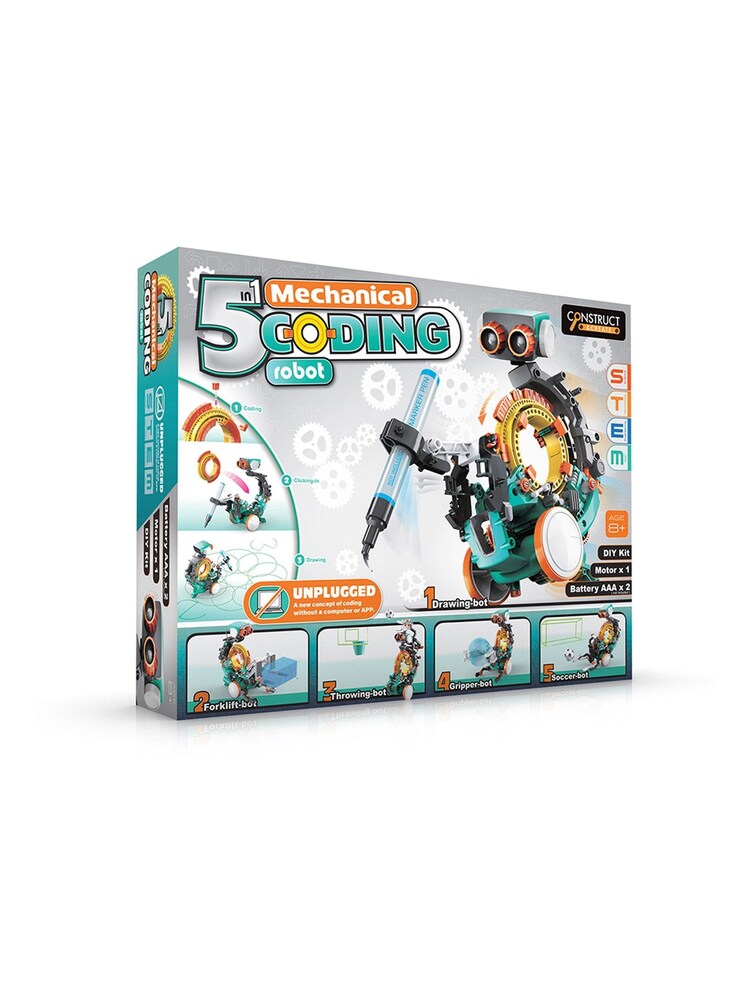 Buy MenKind Multi Colour Construct Create 5in1 Coding Robot Fun ...