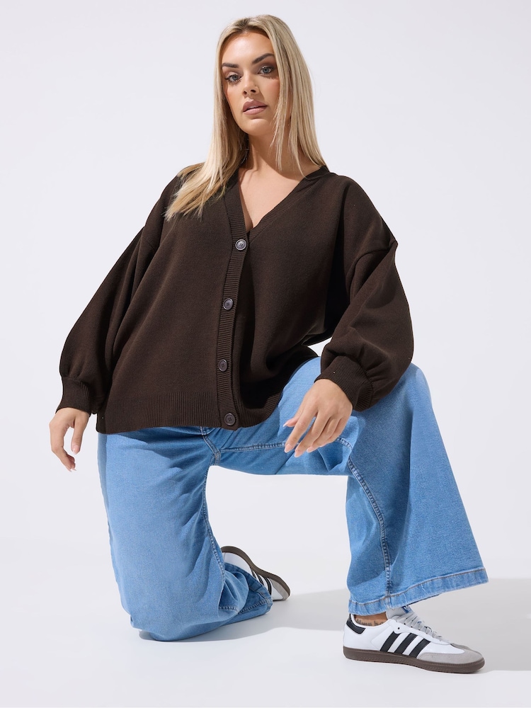 Maro - Cardigan Yours Curve Limited cu mâneci balon - Imaginea 1 din 5