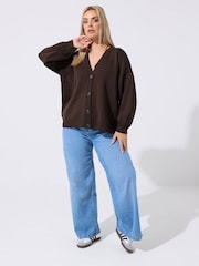 Maro - Cardigan Yours Curve Limited cu mâneci balon - Imaginea 3 din 5