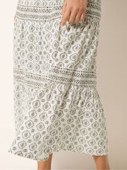 M&Co Natural Petite Border Tiered Skirt - Image 4 of 5