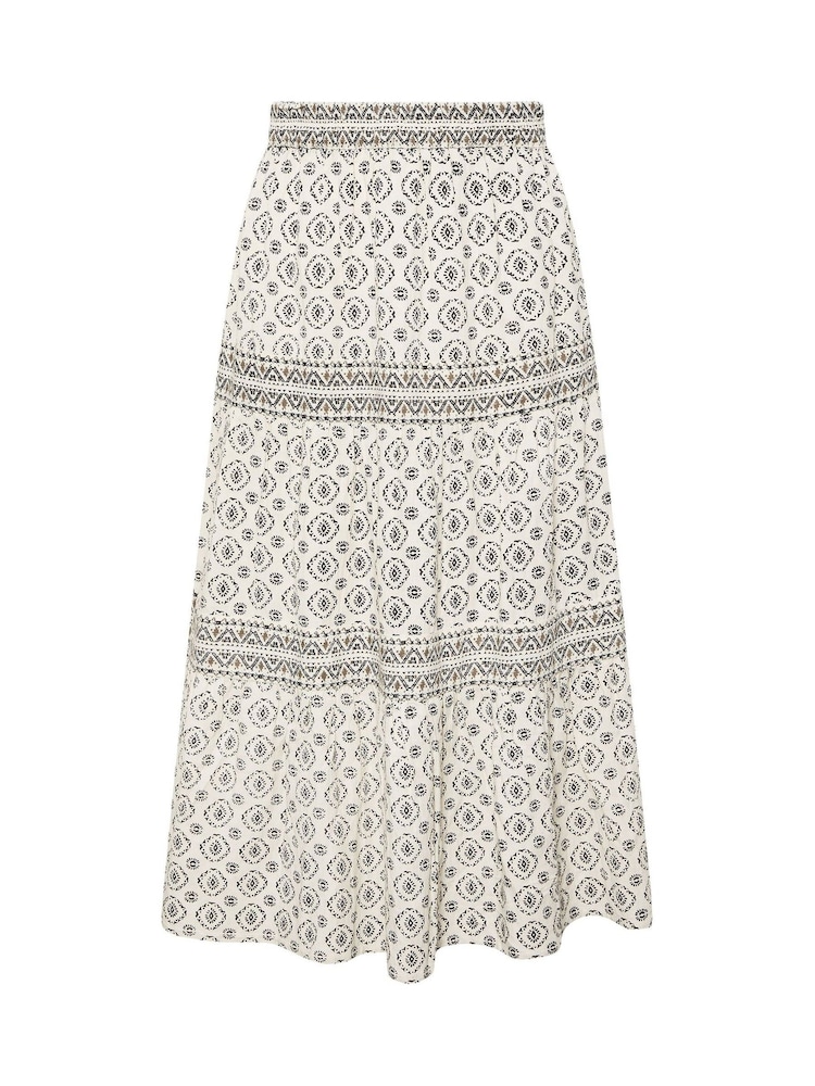 M&Co Natural Petite Border Tiered Skirt - Image 5 of 5