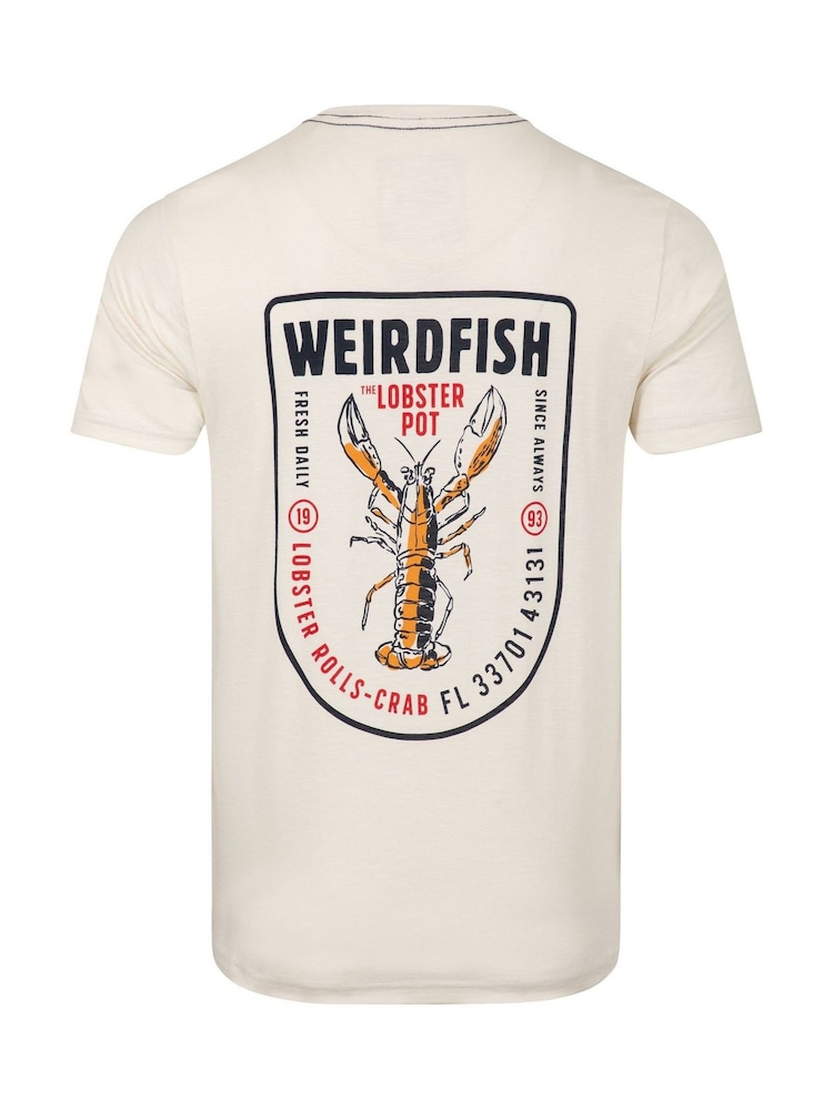 Weird Fish Cream Lobster Pot Back Print Graphic T-Shirt - Image 6 of 6