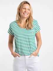 Weird Fish Green Liora Embroidered Pocket T-Shirt - Image 1 of 6