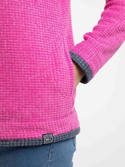 Weird Fish Pink Ariana Full Zip Grid Fleece - Image 6 of 8