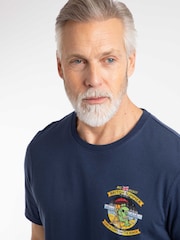 Weird Fish Navy Cod and Chips Back Print Artist T-Shirt - Image 4 of 6