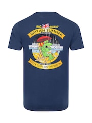 Weird Fish Navy Cod and Chips Back Print Artist T-Shirt - Image 5 of 6