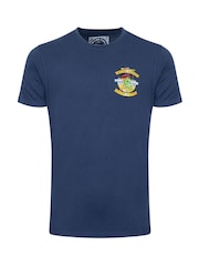 Weird Fish Navy Cod and Chips Back Print Artist T-Shirt - Image 6 of 6