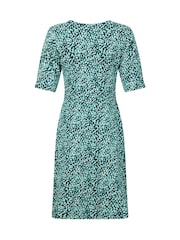 Weird Fish Teal Cassandra Jersey Swing Dress - Image 7 of 7
