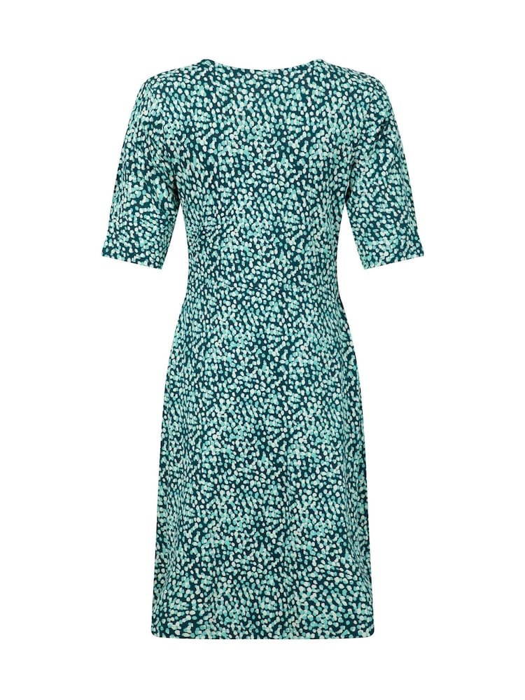 Weird Fish Teal Cassandra Jersey Swing Dress - Image 7 of 7