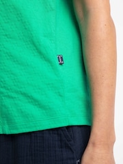 Weird Fish Green Chelle Square Neck Jersey Cotton Vest - Image 5 of 6