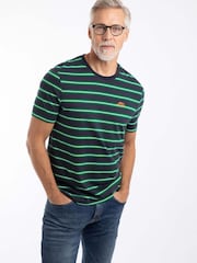Πράσινο - Weird Fish Finn Striped Branded T-Shirt - Εικόνα 1 από 6