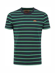 Πράσινο - Weird Fish Finn Striped Branded T-Shirt - Εικόνα 5 από 6