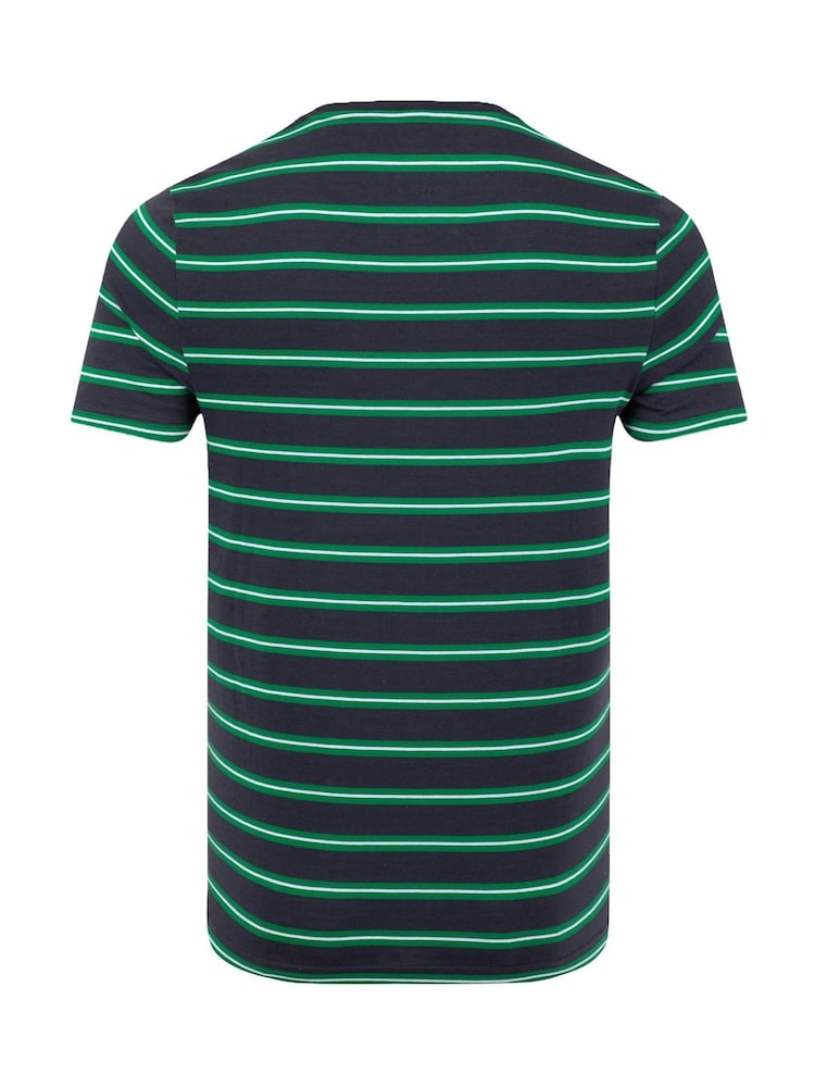 Πράσινο - Weird Fish Finn Striped Branded T-Shirt - Εικόνα 6 από 6