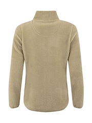 Weird Fish Green Lucille Lightweight Full Zip Borg Fleece - Image 8 of 8