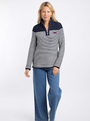 Weird Fish Blue Ember Zip Striped Macaroni Gold Edition Fleeces - Image 2 of 7
