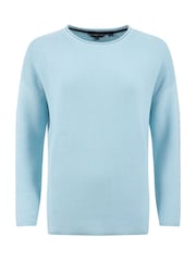 Weird Fish Blue Dalla Knitted Crew Neck Jumper - Image 7 of 8