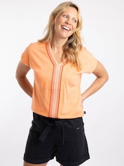 Weird Fish Orange Lomie Embroidered T-Shirt - Image 1 of 7